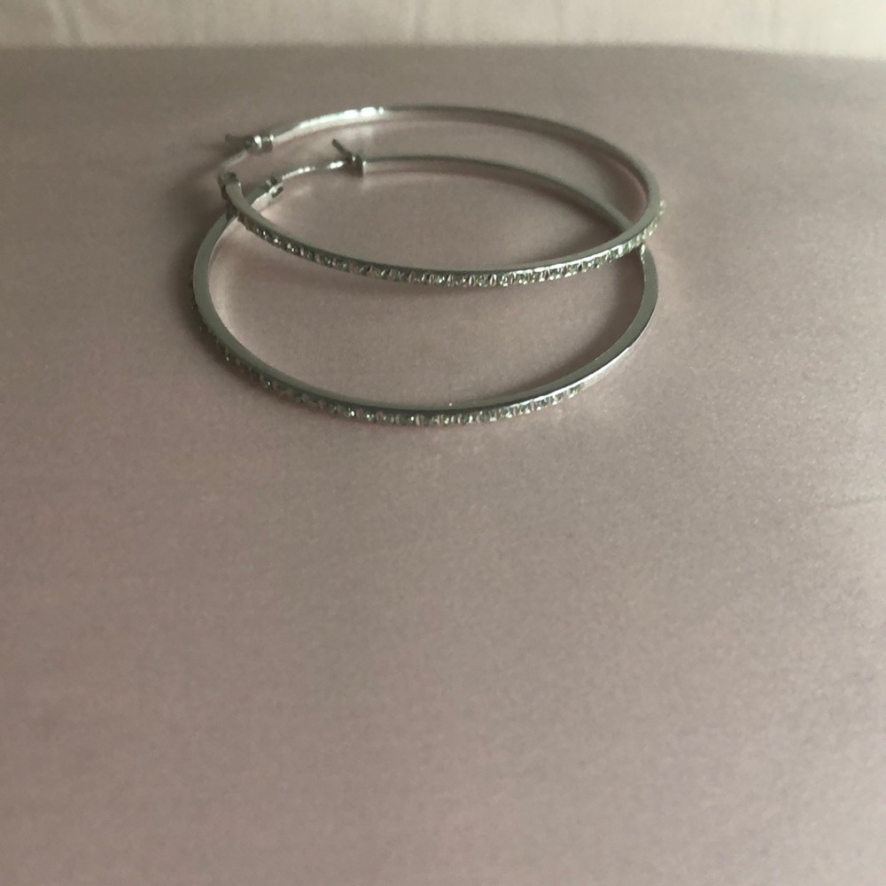 Zales Platinum Plated Diamond Earrings